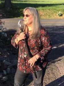 Kathleen's silver/Black RAVEN Victorian Walking Stick Cane-Handle Steampunk Wood - Picture 1 of 2