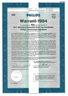 Philips Gloeilampenfabrieken Eindhoven (100 Warrant-1984)