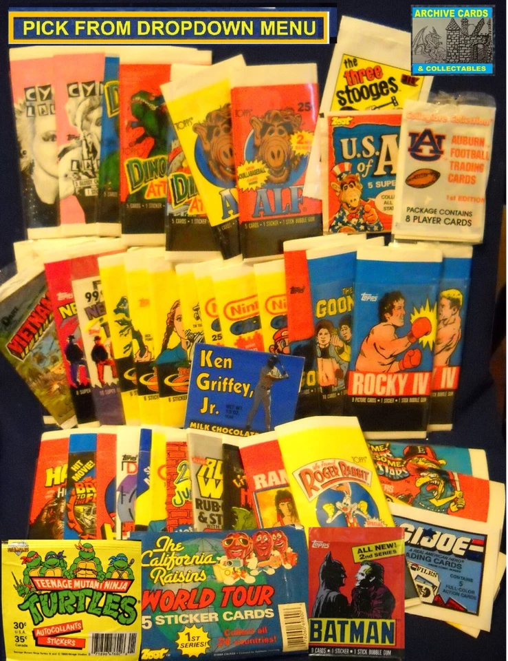 1985-89 Vintage Wax Wrappers Donruss, Fleer, Topps, & others, U-Pick-1 - Image 1 of 1