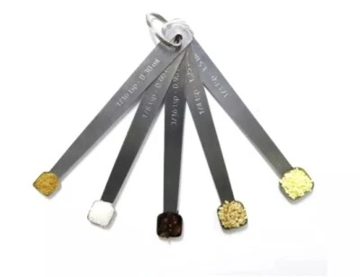 Measuring Spoons Set 1/3 Tsp 1/4 Tsp 3/16 Tsp 1/8 Tsp 1/16 Tsp Mini Measure Tool - Image 1 of 4