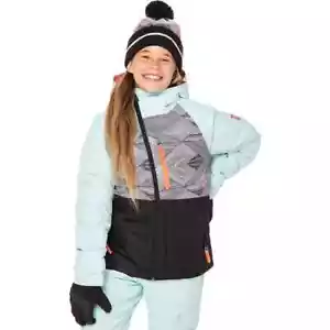 686 Hydra Insulated Jacket - Girls - Large / Icy Blue Colorblock - Picture 1 of 2