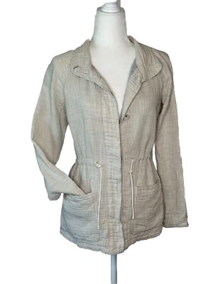 Chaqueta utilitaria estándar James Perse Estilo para mujer 1/US8 beige bolsillos con botones Foto 1 de 4