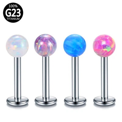1,2mm Titan Opal Labret Lippenpiercing Monroe Stecker Innengewinde Ohr Piercing - Bild 1 von 4