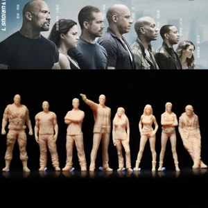 1/64 Resin Fast and Furious 9 Figures Unassembled Unpainted - Picture 1 of 1