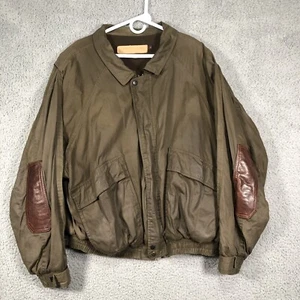 Giacca uomo MCKENZIE TRIBE verde impermeabile fodera lana XL cotone cerato USA - Foto 1 di 23