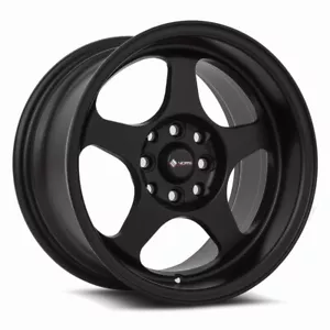 15x8 Vors SP1 4x100,4x114.3 +20 All Matte Black Wheels (Set of 4) - Picture 1 of 3