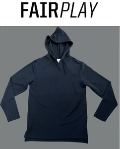 Felpa nera con cappuccio marca FAIRPLAY manica lunga taglia large - Foto 1 di 9