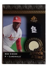 SP Legendary Cuts 2007  Bob Gibson Stitch in Time ST-80 "Pristine Condition" 