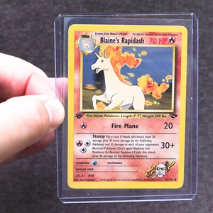 Tarjeta Pokémon BLAINE'S RAPIDASH 1ª Edición 33/132 | Desafío Gimnasio | Casi Nueva+ BBB - Imagen 1 de 12