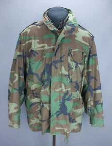 Alpha Industries M-65 Field Cold Jacket Camo XL Made In USA Military Army VTG - Picture 1 of 24