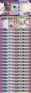 Nigeria 100 Naira 2024, UNC, 20 Pcs LOT, Consecutive, P-41,NEW SIGN - Picture 1 of 5