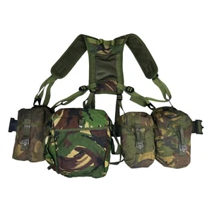 Cinturón y bolsas DPM del ejército británico camuflaje bosque sistema PLCE - Imagen 1 de 9