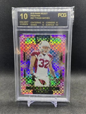 TYRANN MATHIEU 2016 PANINI SELECT PINK PRIZM #/15 FCG 10 ARIZONA CARDINALS - Image 1 of 2
