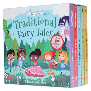 Traditional Fold-Out Fairy Tales Collection 5 Books Box Set - Ages 3-6 - BB - Picture 1 of 5