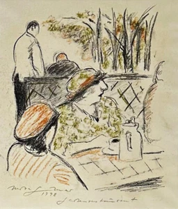 Herta Günther „Gartenrestaurant“ (Farbkreide, 1998) - Bild 1 von 1