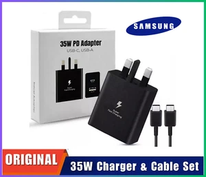 Adattatore caricatore 35W 45W tipo C super veloce spina/cavo per TUTTI i telefoni Samsung - Foto 1 di 9