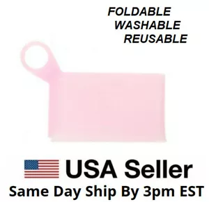 Face Mask Case Protector - Foldable - Wallet and Pocket size PINK US FAST SHIP - Picture 1 of 11