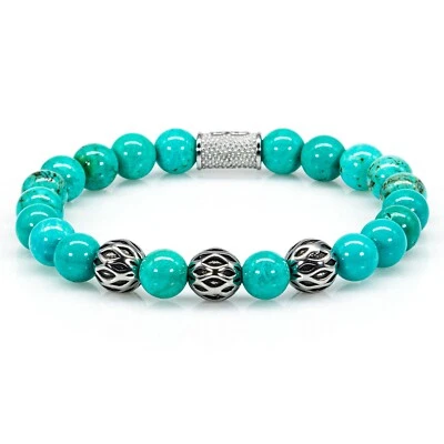 Perlenarmband Grüner Türkis Perlen Silver Sphaera - Bild 1 von 4