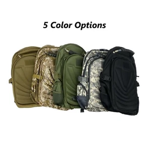 Heavy Duty Canvas Laptop Backpack Tactical Military Style Travel Bag Day Bag USB - Picture 1 of 27
