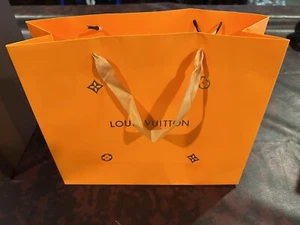 Classic Louis Vuitton Orange Med Shopping Gift Bag 12.5” x 10.5” x 4” - Picture 1 of 3
