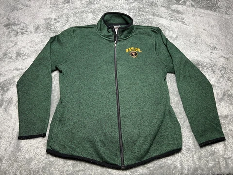 Baylor Bears Jacket Womens XL Green Full Zip NCAA Football Cover