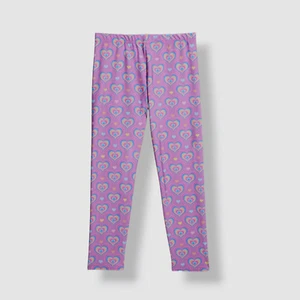 $56 Terez Kid's Girl's Purple Psychedelic Heart Print Legging Pants Size 10/12 - Picture 1 of 3