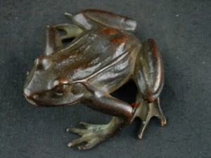 3 Pcs Chinese Bronze Hand Made *Frog* Statues - Picture 1 of 9