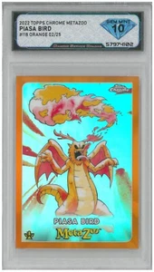 2022 Topps Chrome Metazoo PIASA BIRD #118 Orange 02/25 💎 DSG 10 Gem Mint - Picture 1 of 2