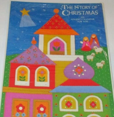 Vintage Christmas decoration, Hallmark advent calendar, Story of Christmas, NEW - Image 1 of 4