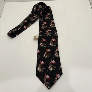 NWT Tabasco Hot Sauce Golf Bag Golfing Mens Novelty Necktie Tie Black 100% Silk - Picture 1 of 10