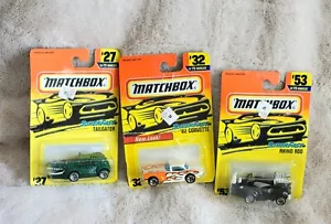 Lot of 3 Vintage Matchbox SuperFast Cars Tailgater Rhino Rod 62 Corvette MIP - Bild 1 von 7
