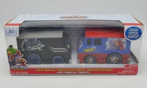 Marvel Super Hero Adventures BLACK PANTHER & THOR Utility Vehicles New in Box - Picture 1 of 9