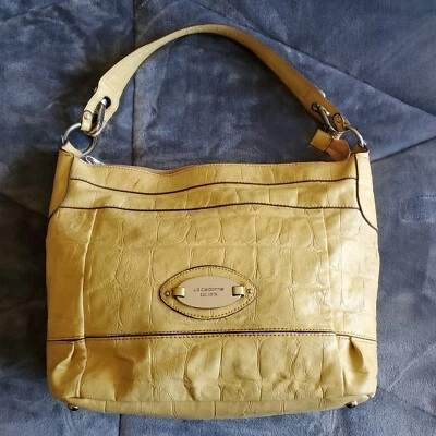 Liz Claiborne Hobo Satchel Handbag Purse Mustard Yellow - Image 1 of 4