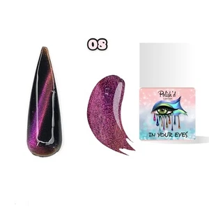 Magnetic Gel Nail Polish 10 Ml Polish’d London Colour 8 Soak Off  - Picture 1 of 8