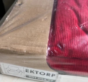 Ikea Ektorp Armchair Cover Leaby Red Corduroy RARE 501.054.29 NEW - Picture 1 of 3