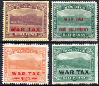 Dominica 1916 KGV 4 x War Tax Overprint mint stamps MM