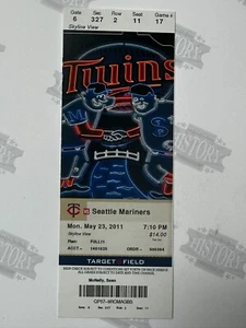 2011 Seattle Mariners at Minnesota Twins Ticket 5/23/11 Jim Thome 2 Home Runs - Picture 1 of 1