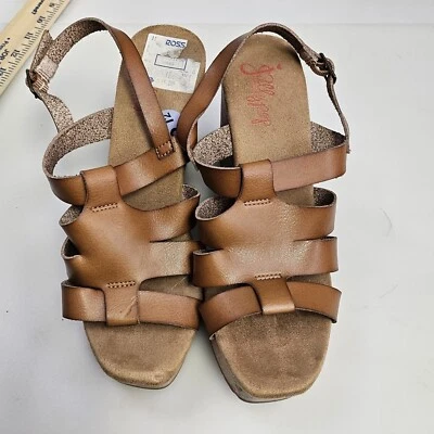 Sandalias de cuña Jellypop ADA 4" tostadas ajuste cómodo 155240 para mujer talla 8,5 Foto 1 de 4