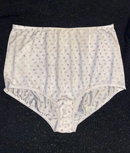 Vanity Fair Silky Vintage Granny Panties Floral 9 Underwear High Waist Gusset - Picture 1 of 4