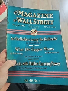Magazine of Wall Street wyckoff 1930 Vol 46 No. 1 - Picture 1 of 4