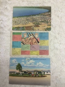 Lot 3 Vintage 1 Cartoon 2 Postkarten Camp Blanding, Fla 1940er unbenutzt WW2 - Bild 1 von 8