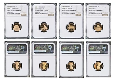 2009 S Bronze Lincoln Proof Cent Set PF69 RD Ultra Cameo - Image 1 of 4