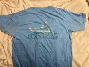 Huk Fishing T Shirt Uomo L Manica Corta Grafica Blu - Foto 1 di 5