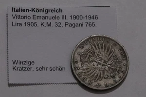 🧭 🇮🇹 ITALY LIRA 1905 SILVER SCARCE SHARP DETAILS KEY DATE B86 #Z9343 - Picture 1 of 3