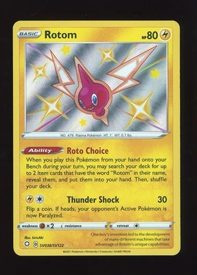 ✨ [NM] Shiny Rotom Shining Fates SV038/SV122 Pokémon TCG ✨ - Image 1 of 2