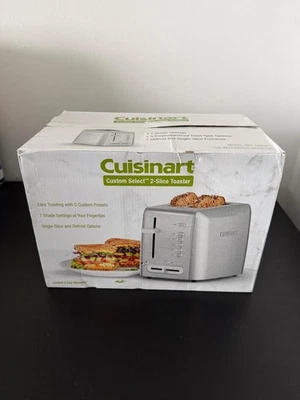 Tostadora de metal de 2 rebanadas de acero inoxidable Cuisinart personalizada seleccionada usada onc Foto 1 de 4