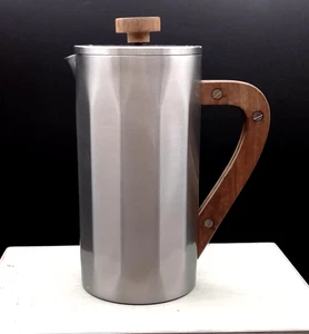 Starbucks Caffettiera Pressa Francese Acciaio Inox 1 Litro Manico Noce - Foto 1 di 6