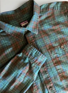 Camisa de franela para hombre PENDLETON 100 % algodón con botones delanteros azul verde rojo talla L - Imagen 1 de 7