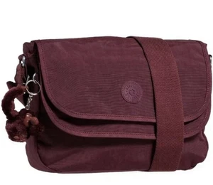 NUEVO CON ETIQUETAS KIPLING KIA5L9 BROOKLYN B MERLOT NAILON BANDOLERA HOMBRO Bolso de Mano - Imagen 1 de 8