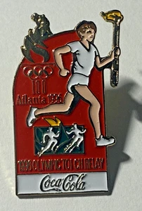 1996 ATLANTIC SUMMER OLYMPICS -- TORCH RELAY -- COCA-COLA  SPONSORED PIN - Picture 1 of 2